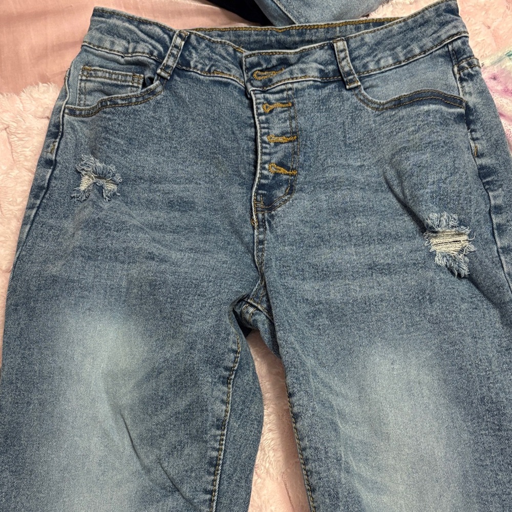 Distressed Blue Women's Jeans